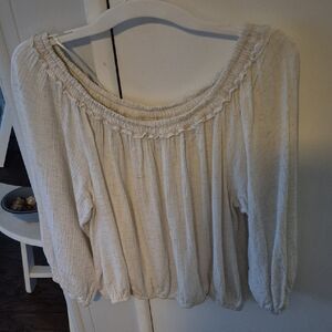 Max Studio Cream Blouse. Size L